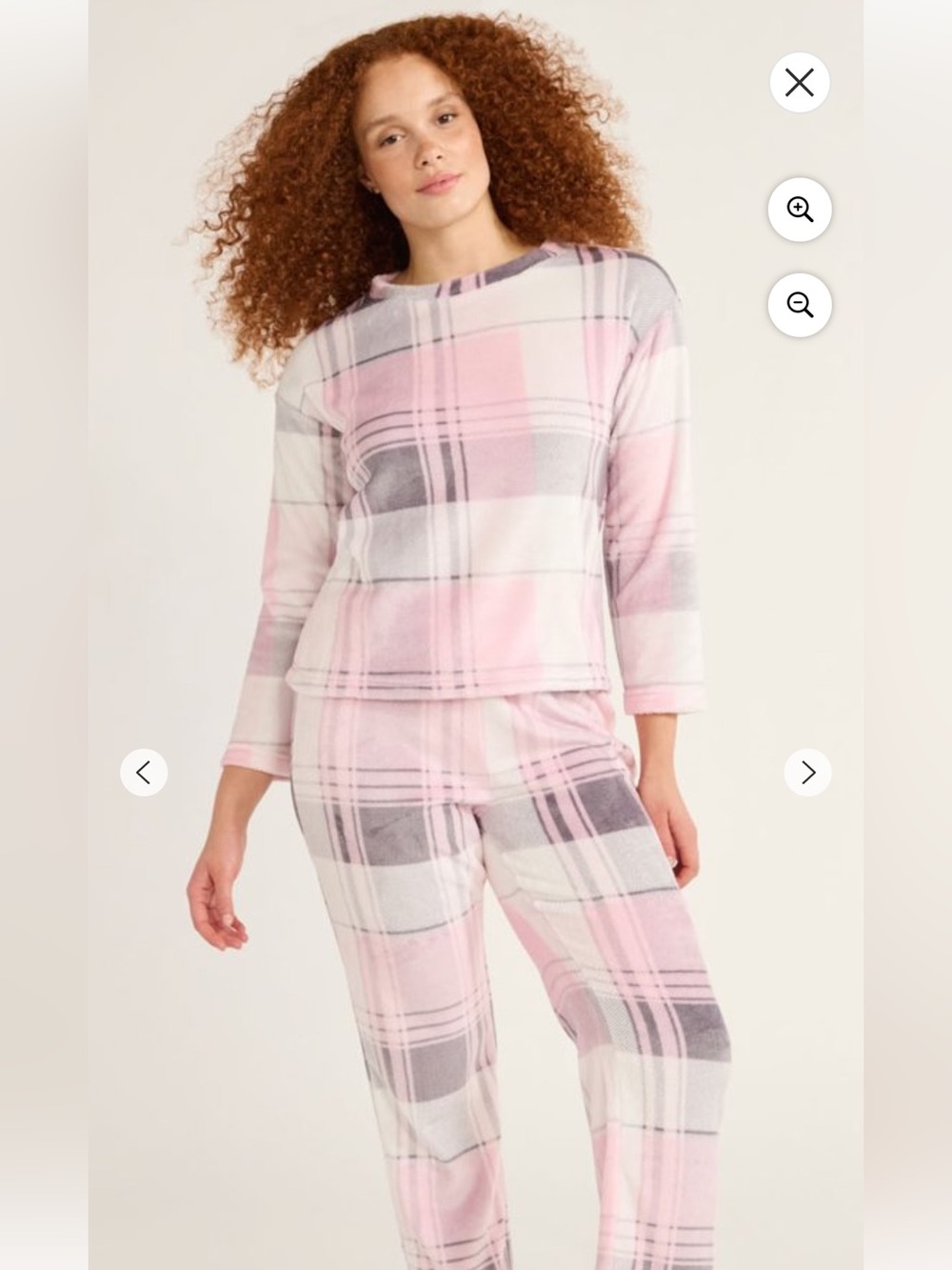 Joyspun Women’s Plush Pajama Set - Long Sleeve Top & Pants
